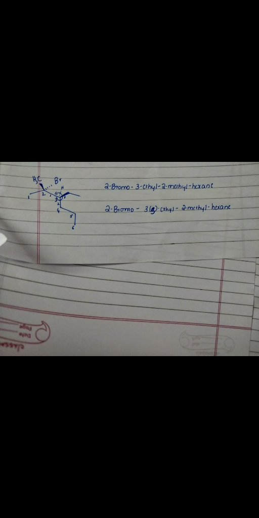 a-Bromo- 3-Cthyl-2-mithyl-hexant 2-Bronp- 3l4 Cthyl - methyl-hesane essp