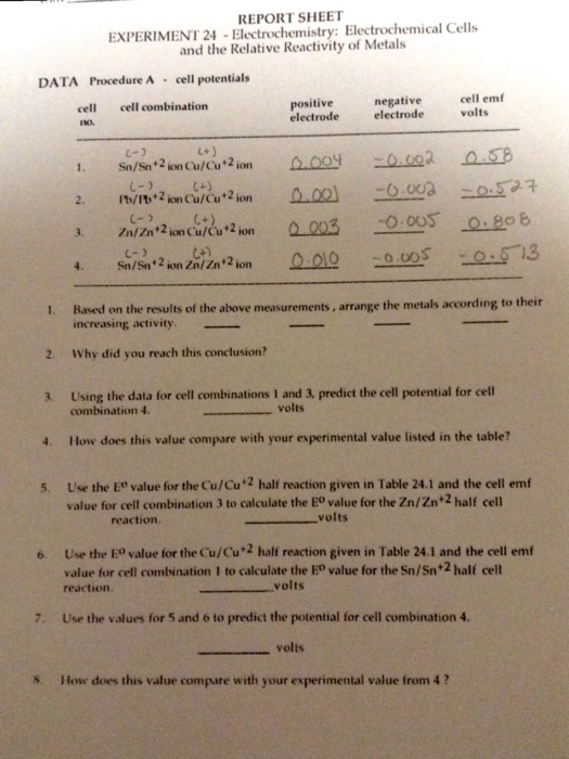Based on the results of the above measurements,