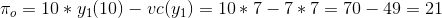 ΠΟ 10 * yi( 10) _ ue( yi) = 10 * 7-7 * 7 = 70-49-21