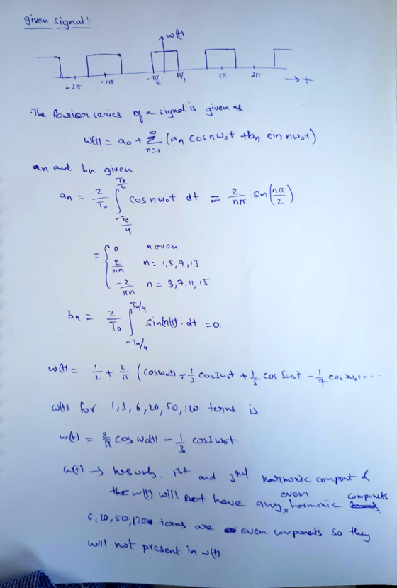 givew signal sts - Oo anant Ln given 2. 2Sin onevan 2A 5,9, ONm oilt not present n