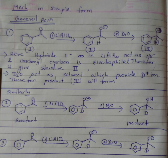 Mec in Simp form TIL) Electophilel Tw.efer (JL) on-$ J- ich provi Similar 2) O LiAl pD