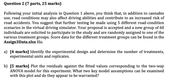 Question 2 (7 parts, 25 marks) Following your initial analysis in Question 1 above, you think that, in addition to cannabis u