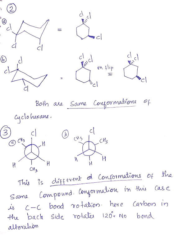 2 c/ cl cl lip cl Both are Same Conformatiens of Cyclo herane cl cl CY3 .CH H CH3 This is dipfevent od Confoimations of Compo