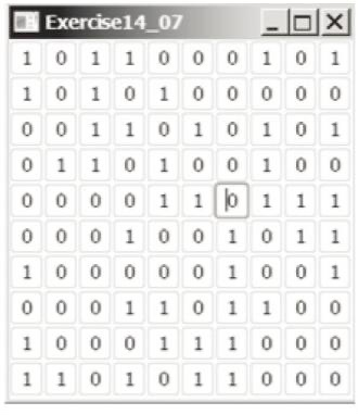 Exercise14_07 - OX 1 0 1 1 0 0 0 1 0 1 101 01 ooooo 0 0 1 1 0 1 0 1 0 1 0 1 1 0 1 0 0 1 0 0 0 0 0 0 1 1 0 1 1 1 0 0 0 1 0 0 1