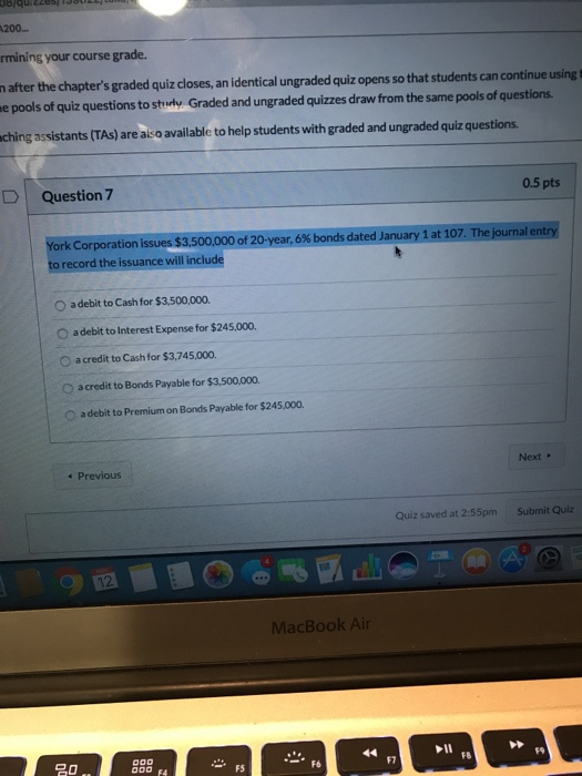 Ubquizzu JOULLO 200... rmining your course grade. n after the chapters graded quiz closes, an identical ungraded quiz opens