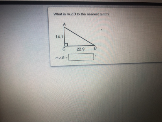 What is m ZB to the nearest tenth? 14.1 22.9 22.9 mZB =