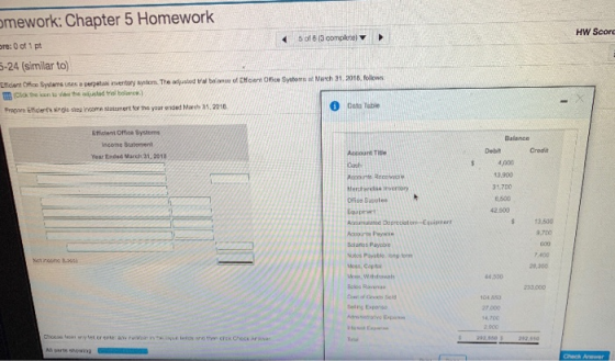mework: Chapter 5 Homework HW Scor re: 0 of 1 pt 63 3-24 (similar to) Etient Chin Byases a purple story system. The used to b