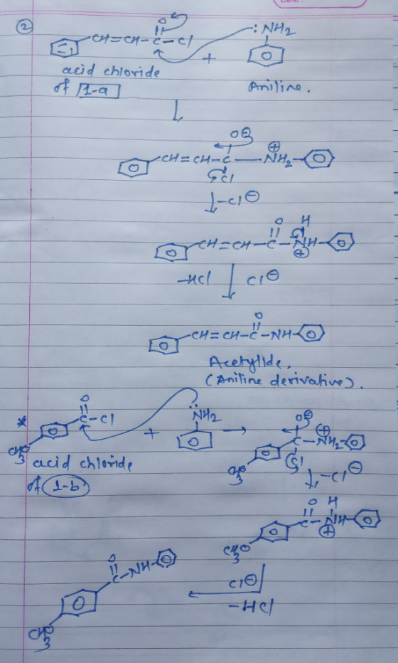 aaeid chloride CH= CH-C-NH ) c I 1-b -He