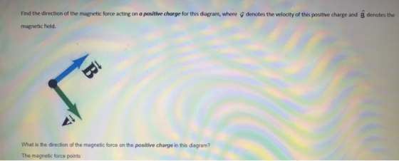Find the direction of the magnetic force acting on a positive charge for this diagram, where y denotes the velocity of this p