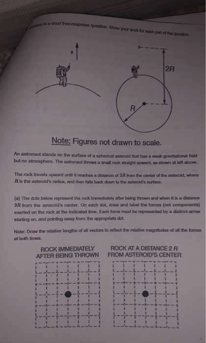on is a short free short free-response question. Show your work for each part of the 2R Note: Figures not drawn to scale. An