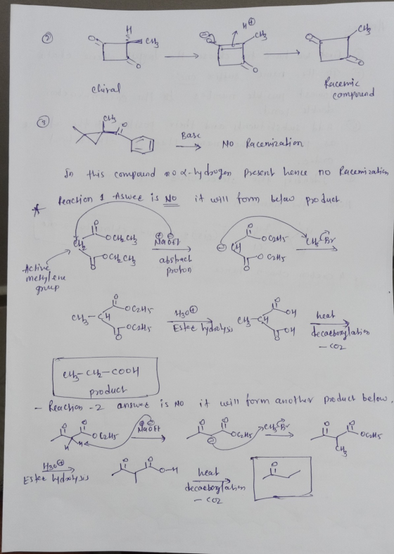 И 40 Ch Сма си, O chiral Racemic compound eliz 3 Base No Racemization this compound nod-bydrogen present hence no Racemizatio