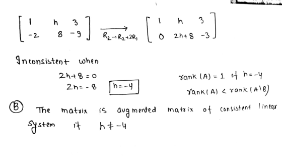 Intonsisten+ when The matsix iS dva mended matix ot consistent intar