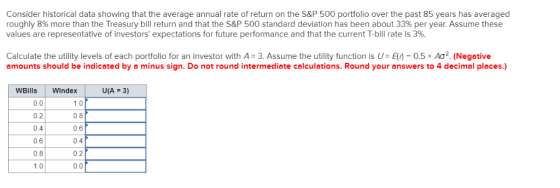 Consider historical data showing that the average annual rate of return on the S&P 500 portfolio over the past 85 years has a