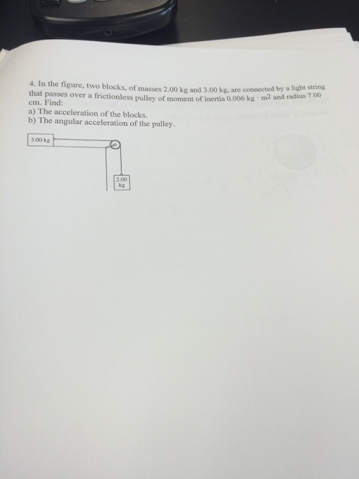 In the figure, two blocks, of masses 2.00 kg and 3