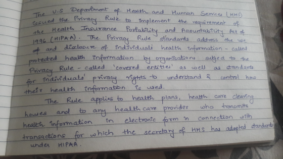Deparernent-o Health and Herman Service。 (HHS) Rule to mplement the roquirement of ssued the Pri ealth-ㅡ그nsurance-Parfablit A