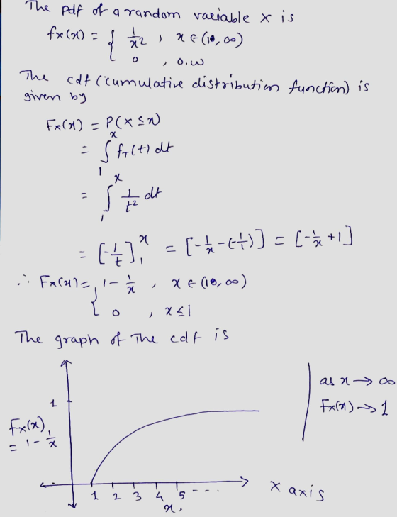 The pdf or q random variable x is fx() e (, ) The cdt (cumulative distributi funchiom) is givm by Fr()PCx Sfrlt) dlt clt FrC