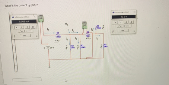 What is the current 13 (mA)? 125V 5002 mA VA DRE 3150 +V R1 w 1.500 +V, RA w INO +V 12 14 SRO 100 3 E20 V +V, V, 7