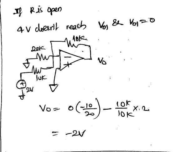 If Ris open 4V doesnt reach Vos & Vizo Hok not AW Jok 2V Vos o lok Xi2 - -20