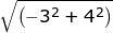 \small \sqrt{\left ( -3^{2} + 4^{2}\right )}