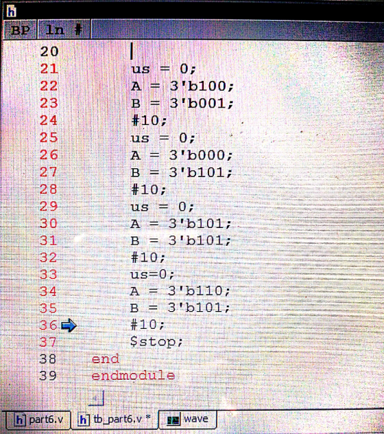 us = 0; 23 #10; 0; 25 26 us = 28 29 30 31 #10; us = 0; A3b101i 34 #10; end