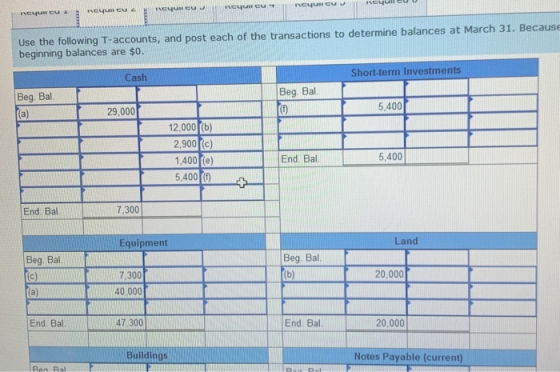 HYUCU и Hyuncu Hey weyunu IYUNCA IeYuncu Use the following T-accounts, and post each of the transactions to determine balance