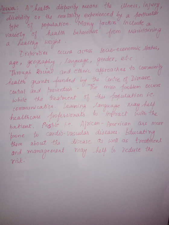 naer Ahth disparity neans the unect, injary, disability or the nror tality expenenced by a lby means epopulaton. Many facfoas inlude a auet health behadusrom Mea vitoining satus, age, gronashy laage, gender, et c Through Raial and cthnc abbroaches to Communi alt guns nde he te Diease ontrol and breventuoihemain roblem oc while he beatnent h his pobulation ie communi ca tion. Leaming calthcare inferact t the amevican ase more hatient. Psbe eAlnican- A poneto cardio-vasular disease bdlucati them about t irease as well as treatment and manage ment mayeh to edute the risk