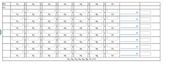 Min X2 X3 x5 X6 X7 X3 X5 X6 X7 X2 X2 X6 X7 X2 X3 X6 X7 X3 X5 6 X2 X3 x5 X6 X7 X1 X2 X3 X5 X6 X7 X2 X3 X5 X7 X1, X2, X3, X4, X