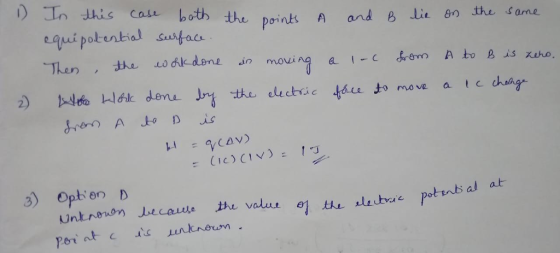 1)エ, this cate both porint A and 8 Lin en the Same lit go move atc 3) Opten Untrovon ecaue the valuu potenbal at