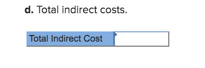 d. Total indirect costs. Total Indirect Cost Total Indirect Cost /