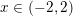 \small x\in (-2,2)