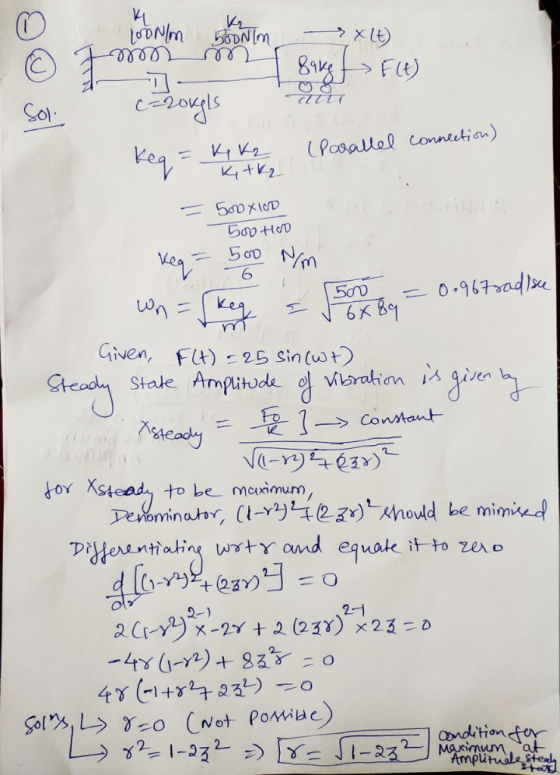 62 L00N/m m woon im m SxLt). gave F (4) Clogs keg= connection) (Parallel K Kz KtK2 = 500xico 500 HD keq = 500 Nm wn = key = 5