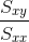 \frac{S_x_y}{S_x_x}