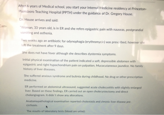 After 4 years of Medical school, you start your Internal Medicine residency at Princeton- Plainsboro Teaching Hospital (PPTH)