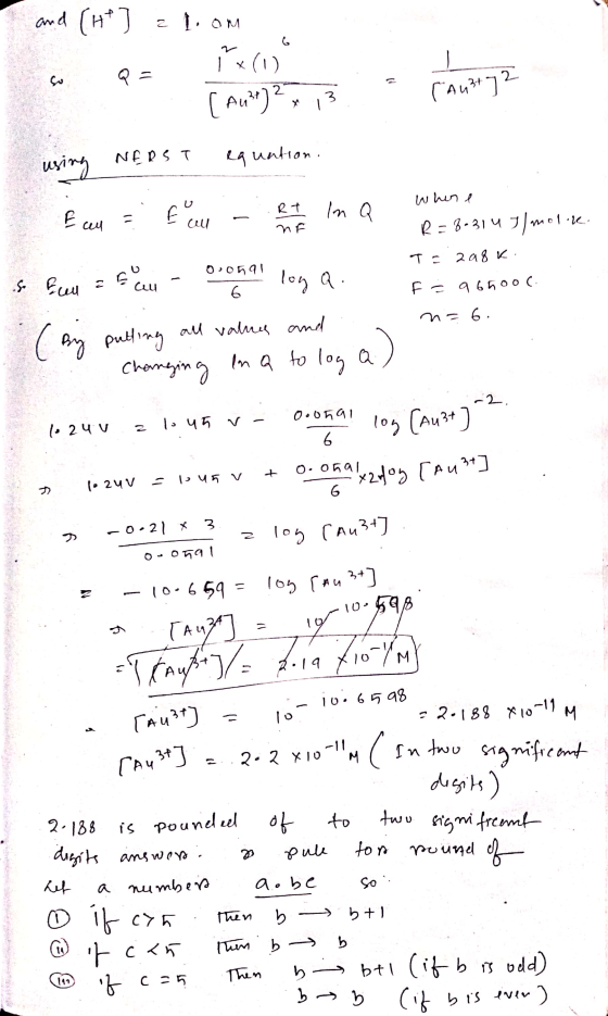 and (4t] = loom pa man rautoga 2- - using NERST equation. Whend Eau = Eau - Rt In Q where R = 8.314 5/mobile. T = 2a8k. Or059