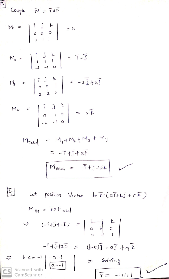 Couple 31 TX M, i i k 0 - M, i j k - i] 1 1 0 i j کیا - 21tz O O 2 2 o My ZE O 0 -2 -lo Mjetal = M, + M₂ + Mg + My -- + + 21
