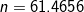 \small n=61.4656