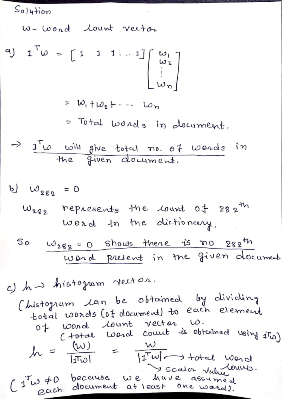 Solution Lo W 2 Lus Lo give total no. ot wands 17) the oLum ent. 28 오82 represents the Aount ot 232 dliction LO282=O Shou s there is no 282th ent in me given olocumtt .histogna m Ơect on . Cistoam Lan be obtoimedt b^ dlivicin. total onds Cot document) to each elemeuut 0 C+0+al ρ.ol count is obtained usi I 01 use we Jhuve assumeal mext at east one uod O beccusee each olocument