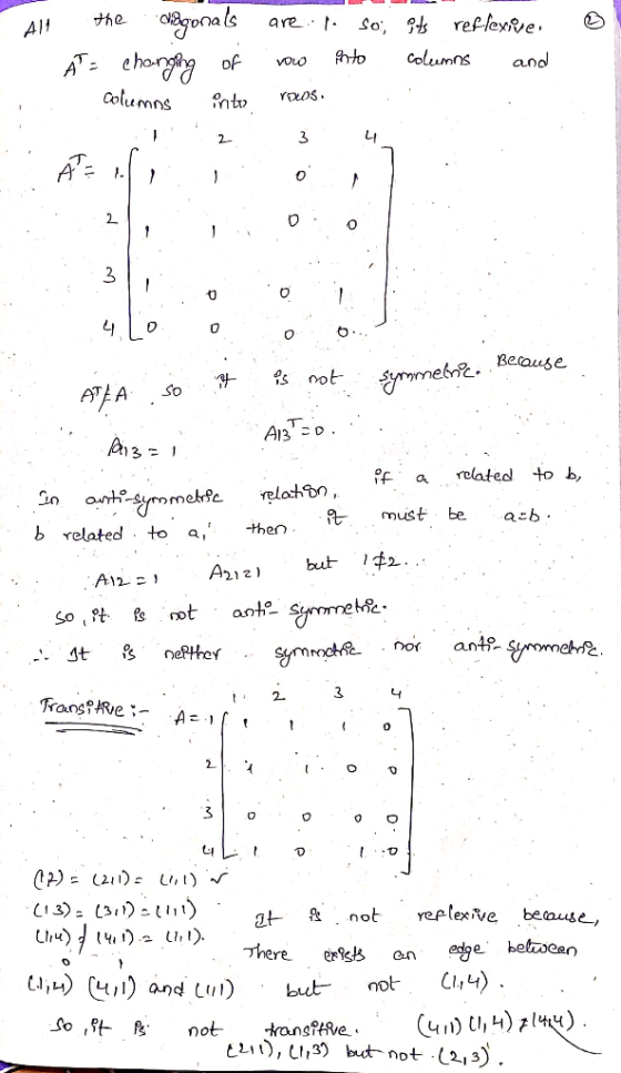 gonals Aehony he So, reffexve are A11 columos and of voLo Columns roos LI 2.- C 2 C Beause grmebste As not AA So A13 Pin31 to