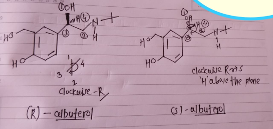 20 20 21 28 OOH LHON+ HO B 3 clockwise Rrs H above the plane clockwise -Ry (R) – celbuterol (s ) -albuterol