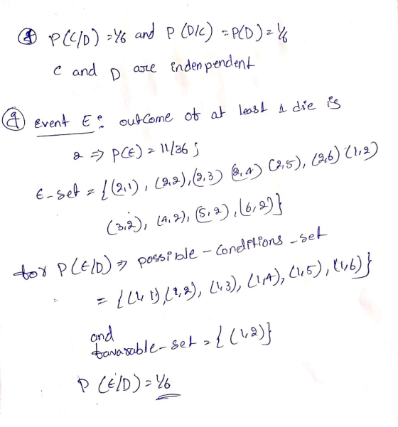 c and D asre tndenpendn. ond