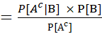 _P[A°|B] ~ P[B] P[A]