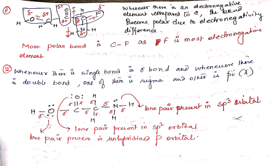 HV Whenever there is an Dost electronegative to dofta element compared to a the band, Become polour due to electronega negati