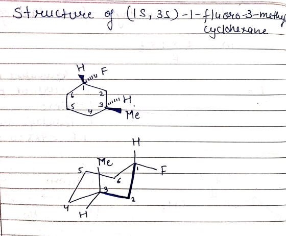 _Structure of (IS, 35)-1-f14040-3-methics cyclohexane , F 3 lill! Me