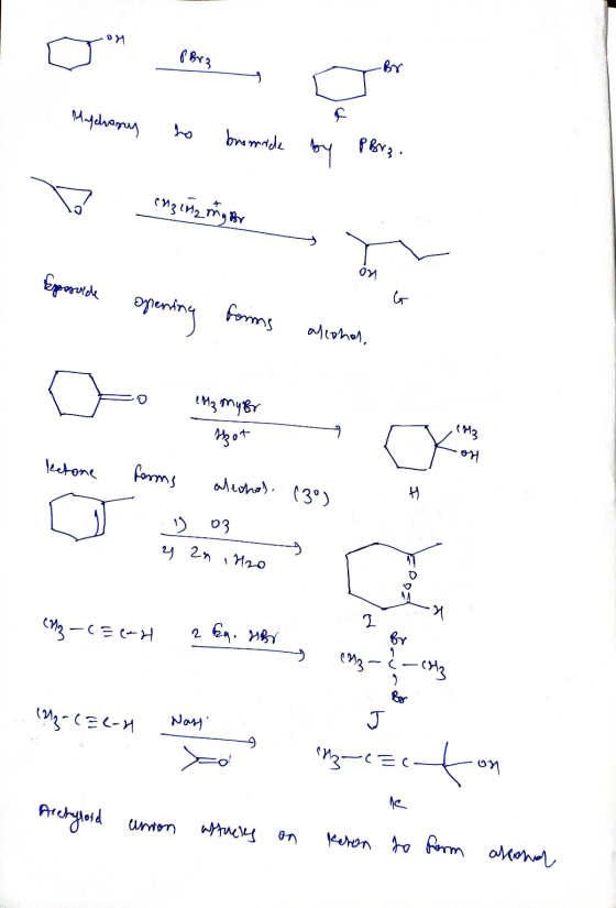 ко & Br3 -Br dyelony $ to bromide by PBra. enzina my Bor ко Ертеде ч bununla forms alcohol, о est my for mot и»? Кө ketone fo