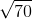 \sqrt{70}