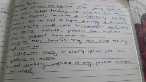 Topics t common out include rdent n and tmpostant HIPA pivaey toples ts ng PHl ohen and houo Pt disclose and the need to keep