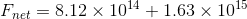 F,et = 8.12 × 1014 + 1.63 × 101
