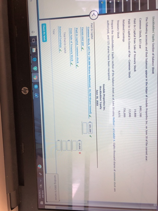 Retained Earnings data to server