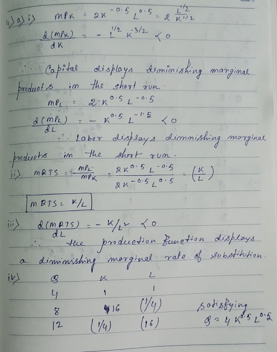 WUN 17 wasi) mpr - 2K-0.5 10.5 - 8 h 1/ 2 1/2 , 3/2 d (mpk- - 2K dk IL broducts in the Capital displays diminishing marginal
