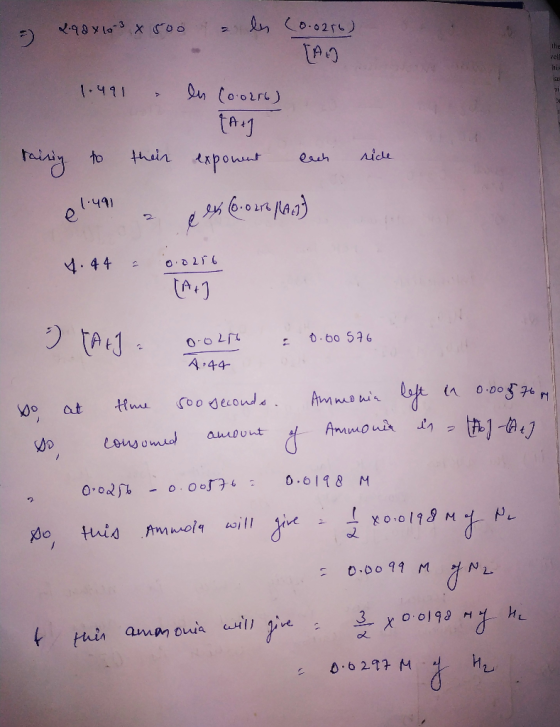 = 298 x 103 x 500 a les 20.0256) 1.491 & en (oorre) [A+ raising to their exponent each ride e 1491 2 & ex (6.0.2 | 4.1) 0.025